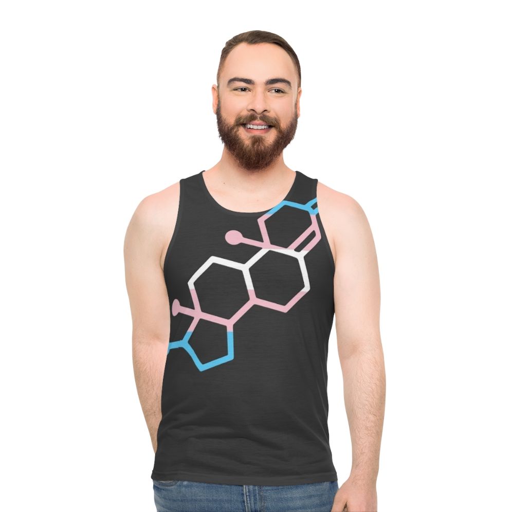 Unisex tank top with testosterone chemical bond design