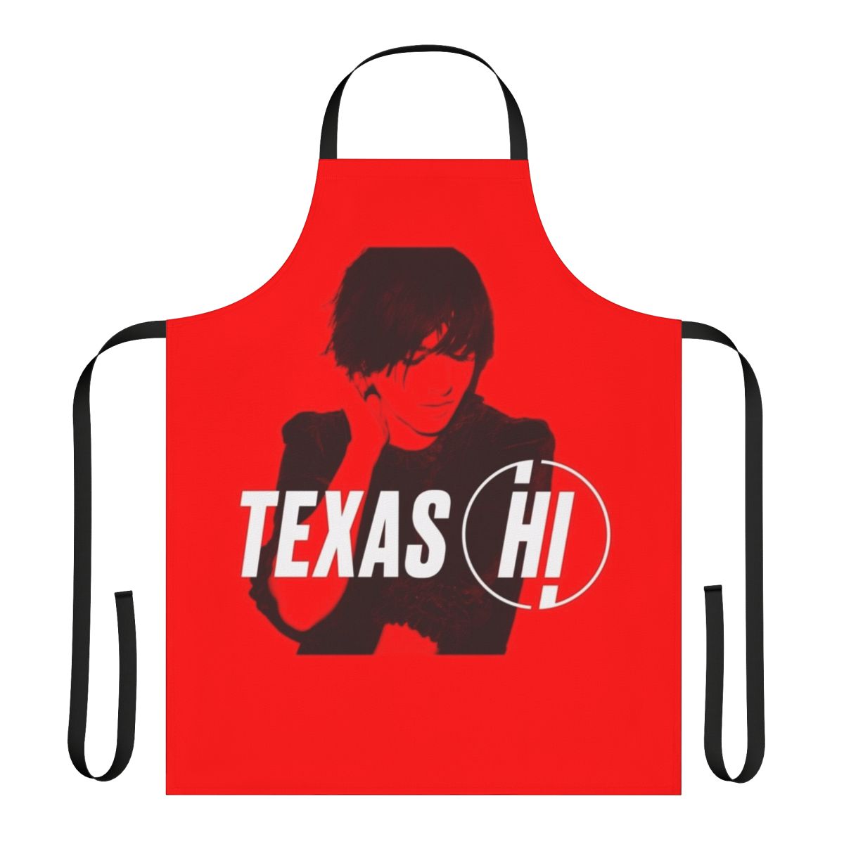 Texas-themed apron featuring the style of a popular 90s Scottish alternative band