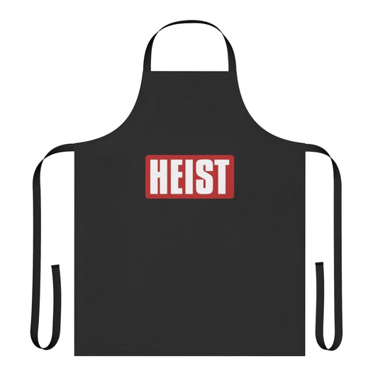 Text art apron featuring design inspired by the popular Netflix series Money Heist (La Casa de Papel)