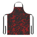 Texture inspired black apron with industrial and music design