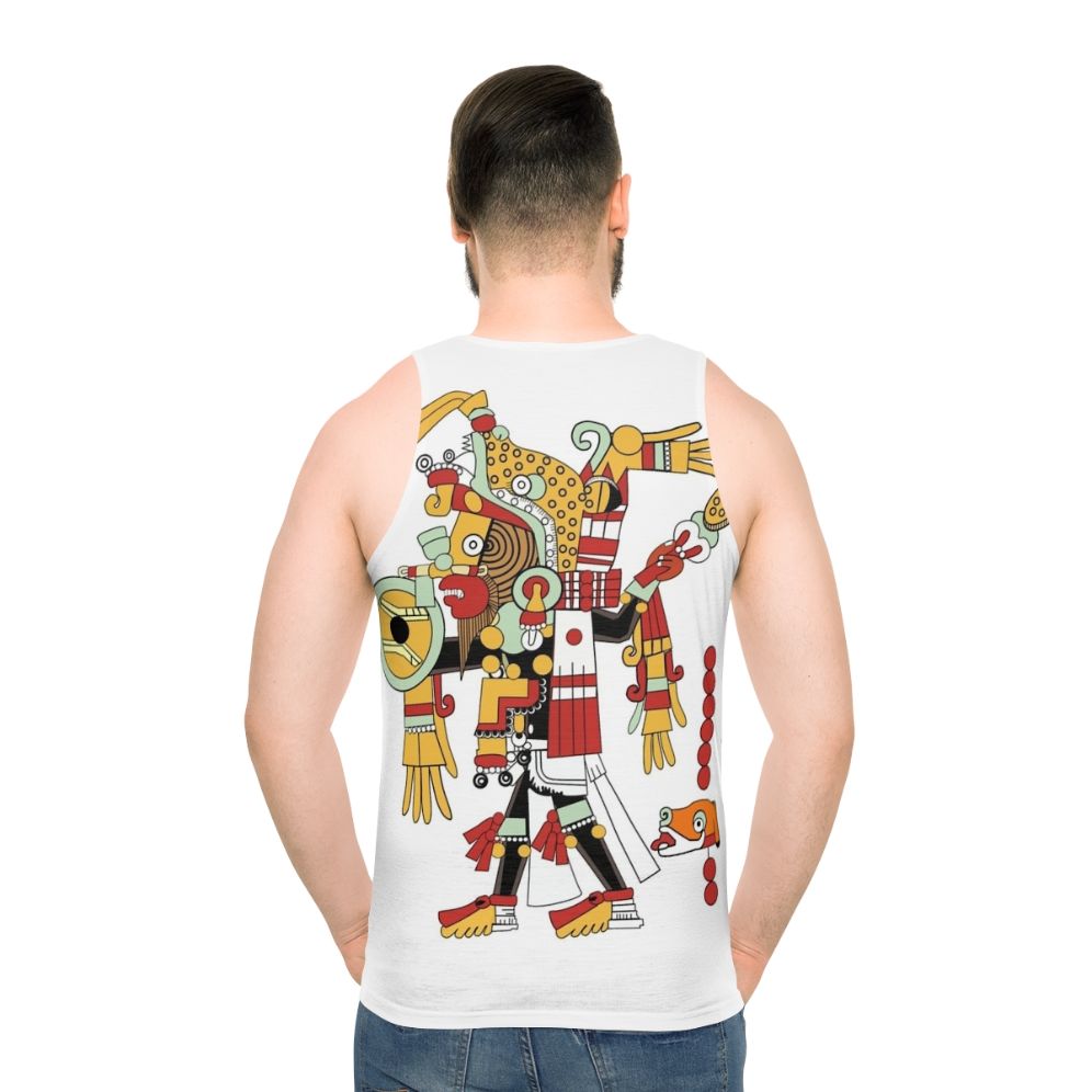Tezcatlipoca Unisex Tank Top with Aztec Mythology Motif