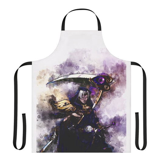 Thanatos Hades Watercolor Apron - Inspired by the Hades Video Game