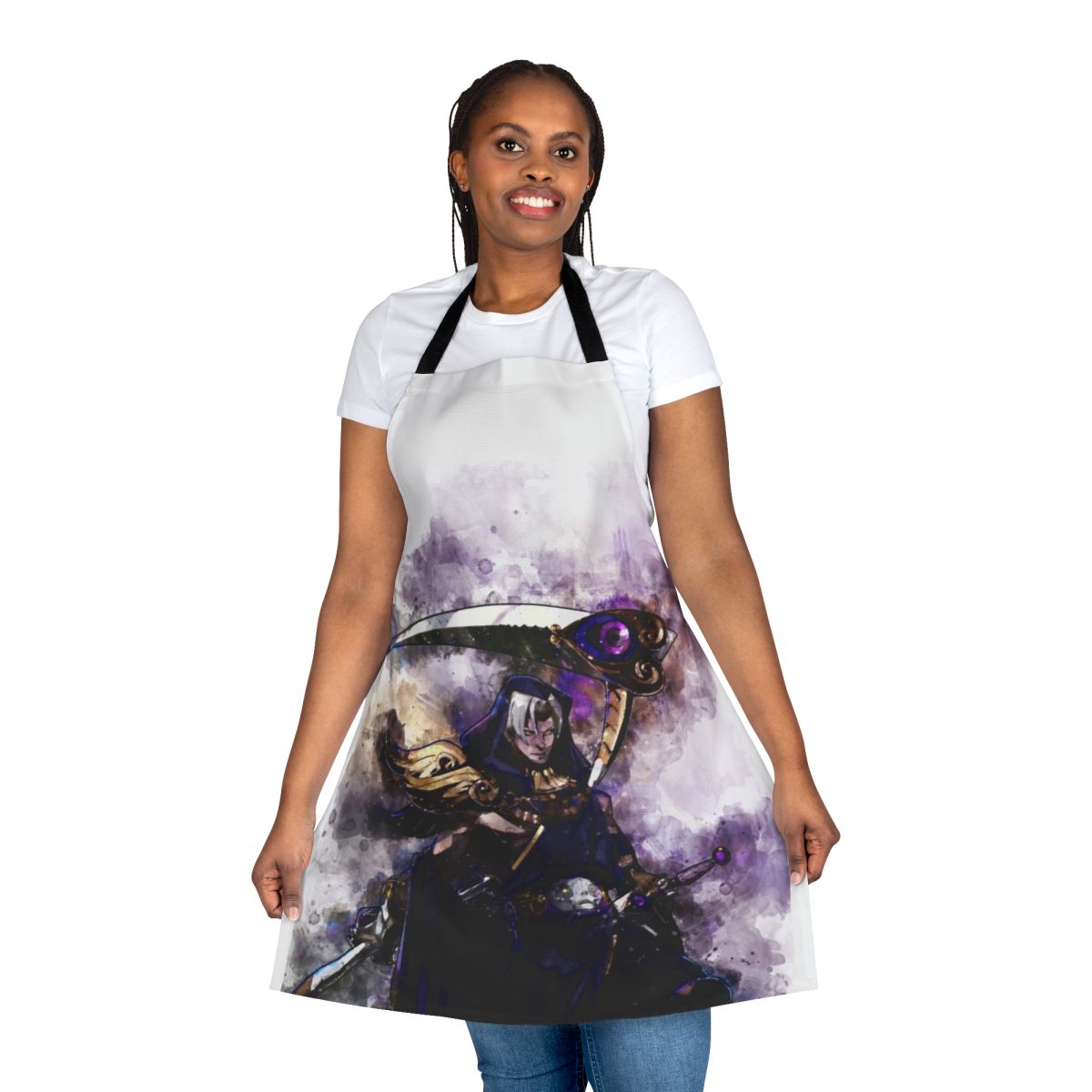 Thanatos Hades Watercolor Apron - Inspired by the Hades Video Game