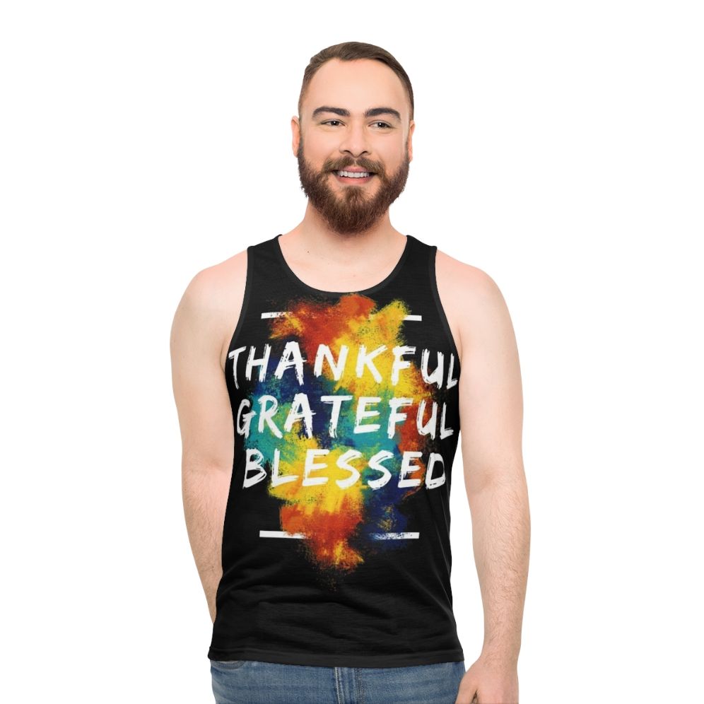 Thankful, Grateful and Blessed Unisex Tank Top