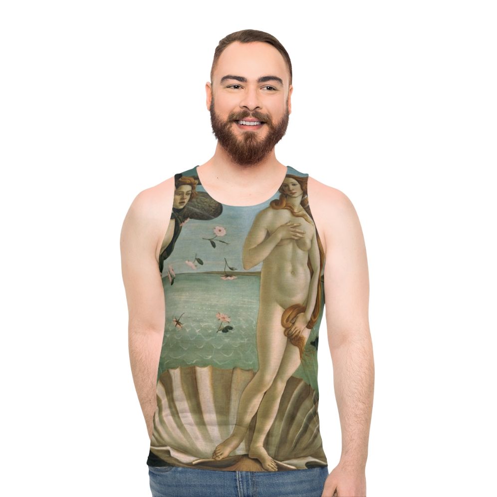 Unisex tank top featuring The Birth of Venus by Sandro Botticelli