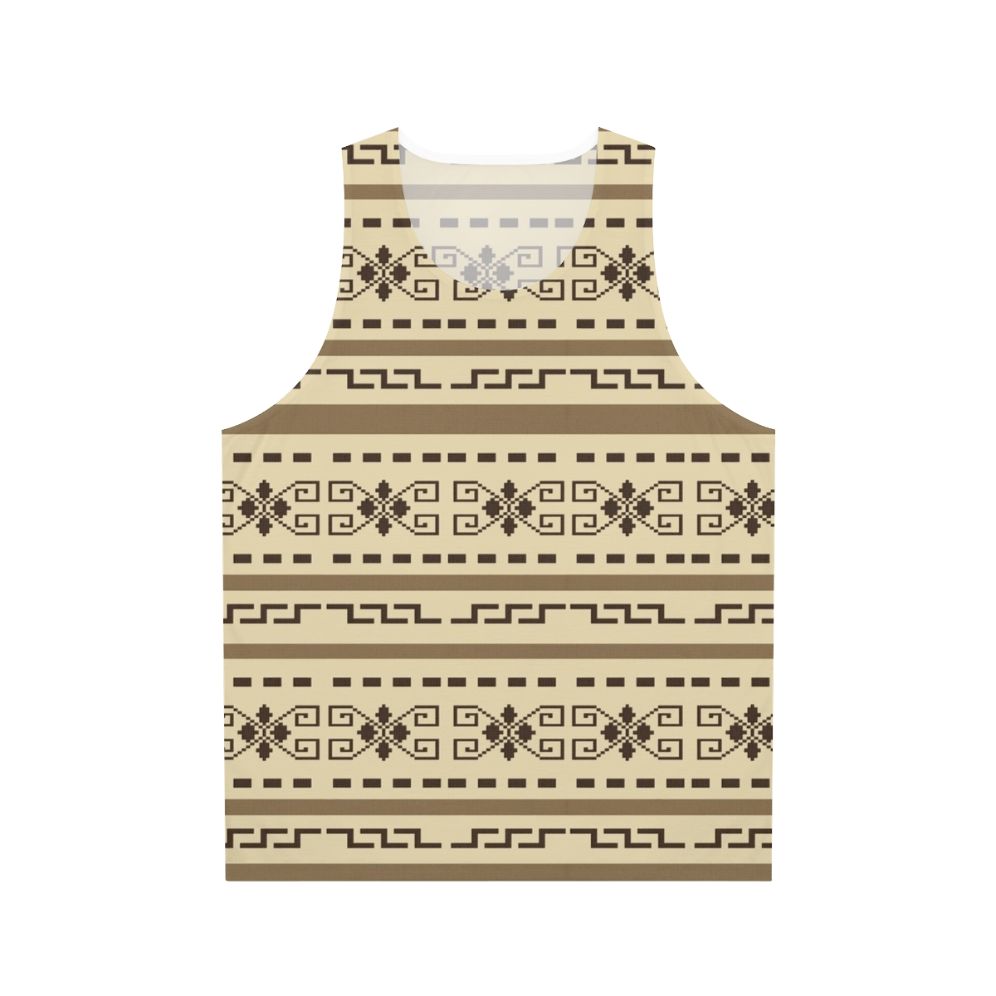 Big Lebowski inspired unisex tank top with The Dude's cardigan pattern
