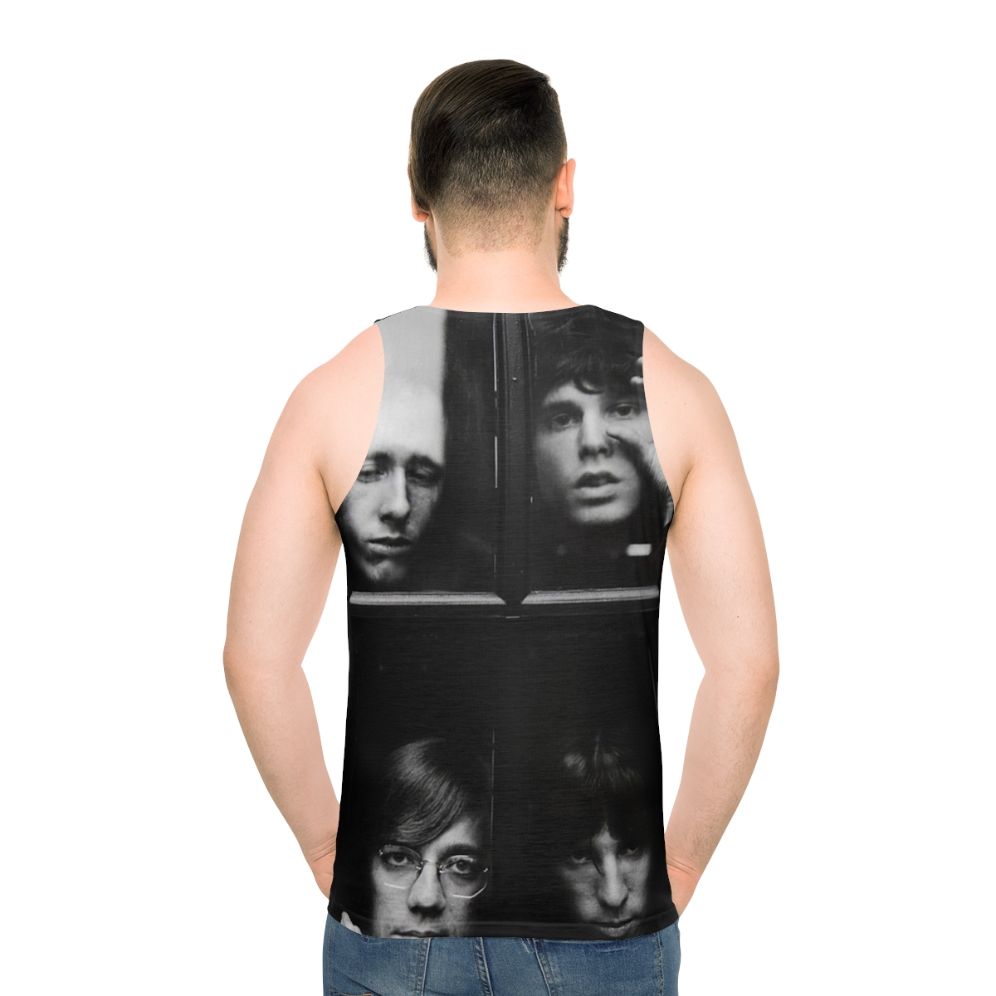 Unisex tank top featuring "The Head on the Door" design, inspired by the iconic rock band The Doors and Jim Morrison