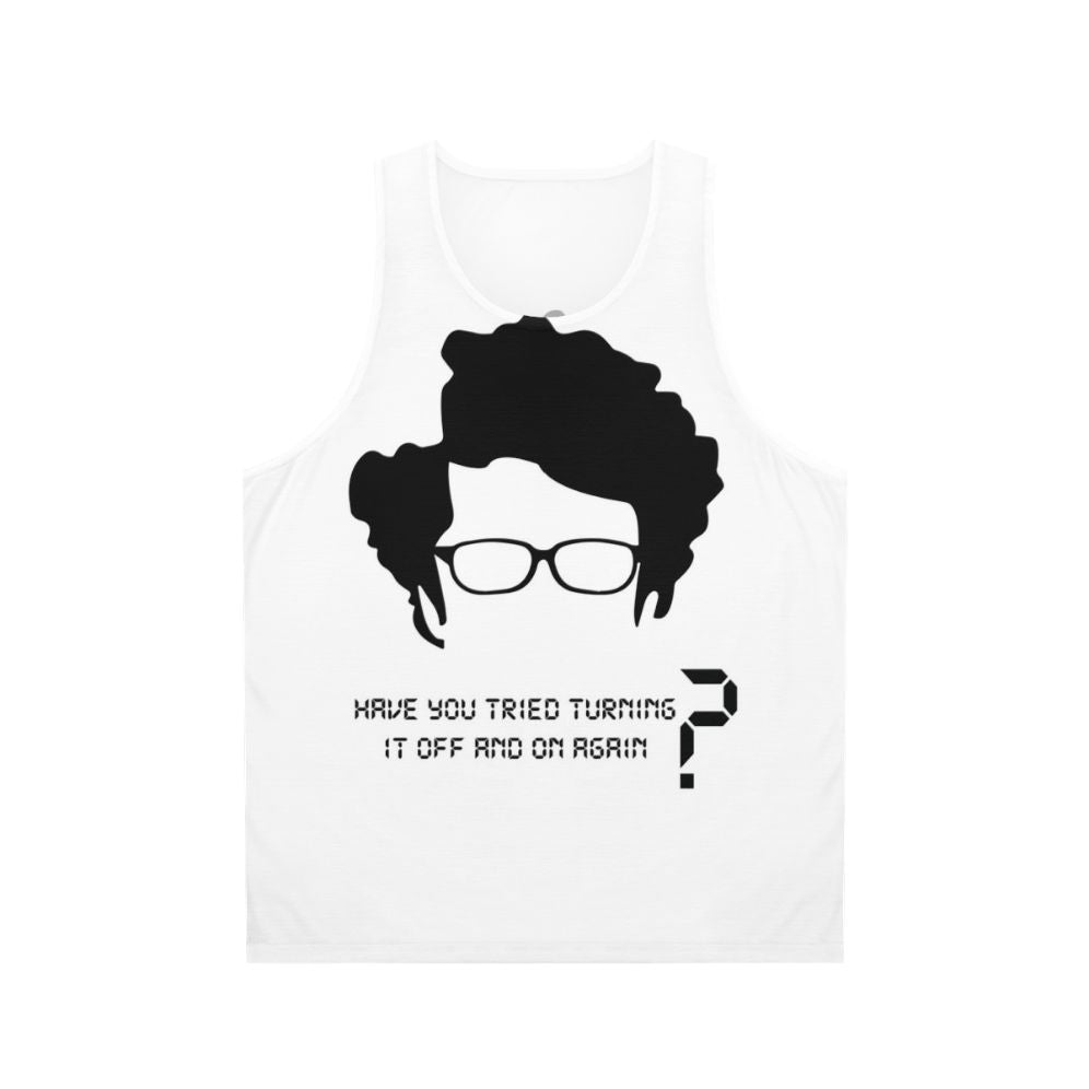 "The IT Crowd" Unisex Tank Top with Famous Phrase