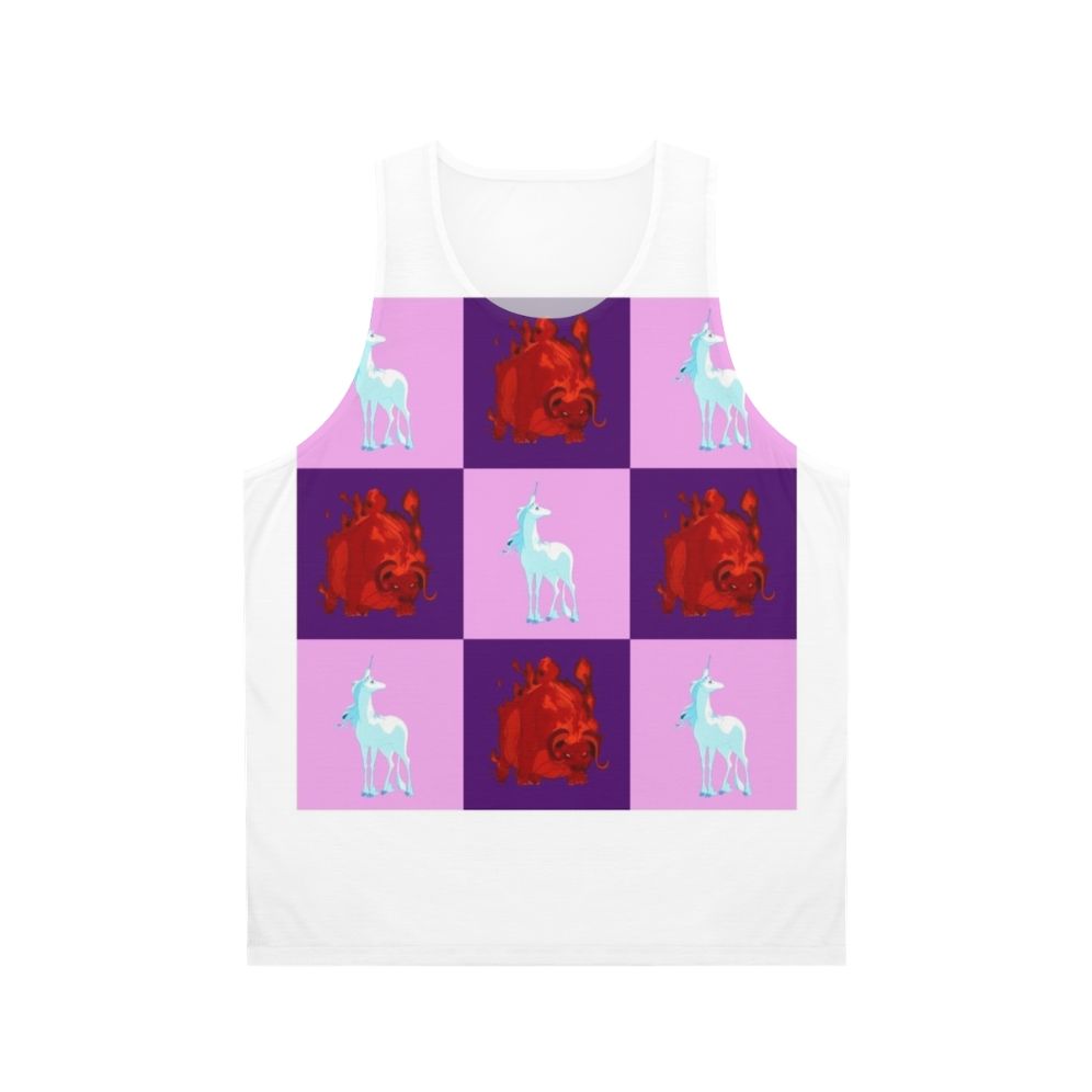 The Last Unicorn color block unisex tank top