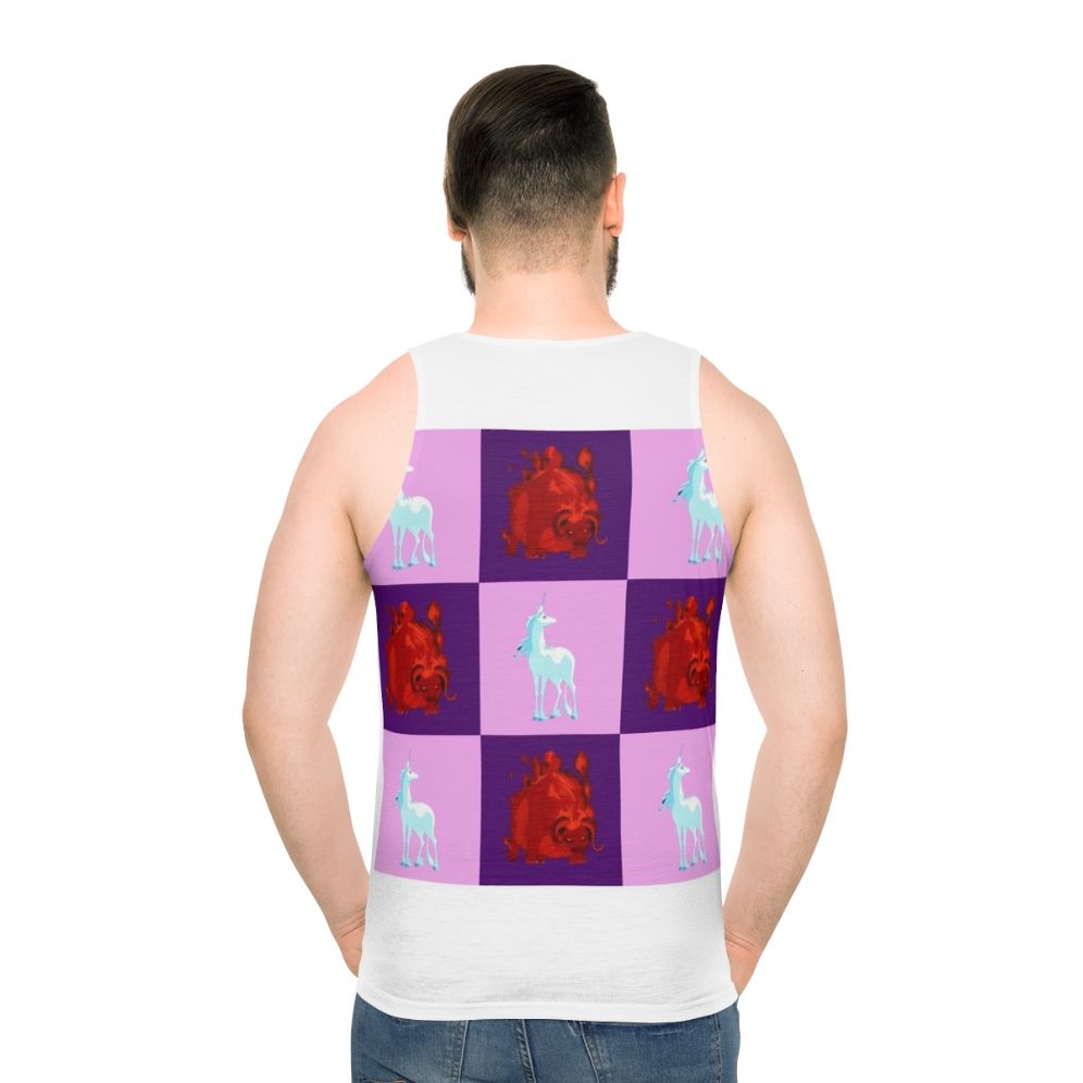 The Last Unicorn color block unisex tank top