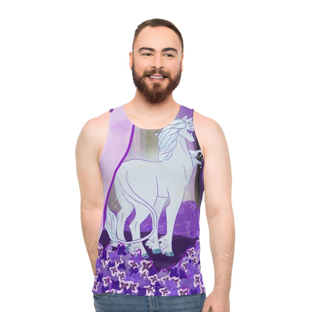 The Last Unicorn Unisex Purple Forest Tank Top