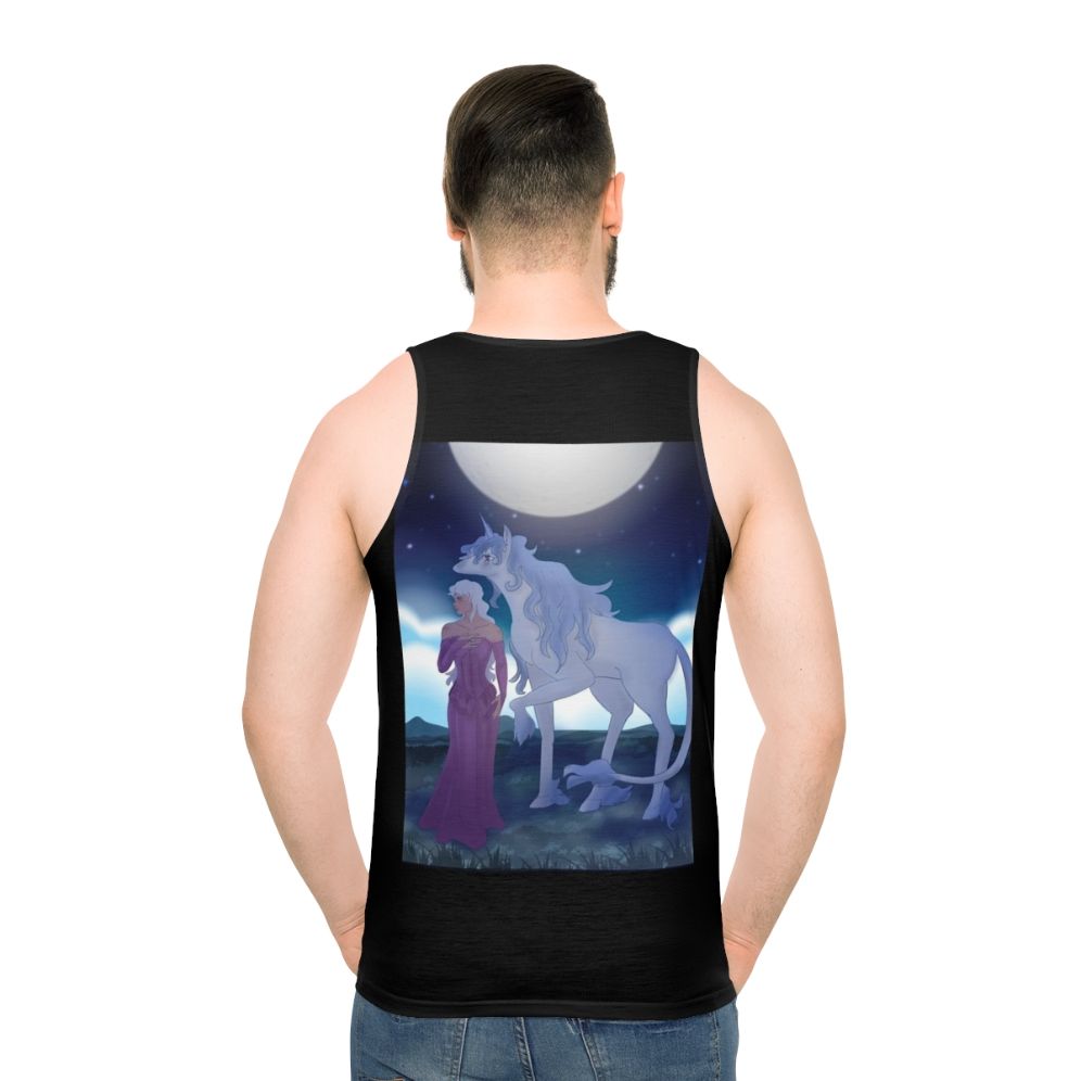 The Last Unicorn unisex tank top with original fantasy unicorn artwork