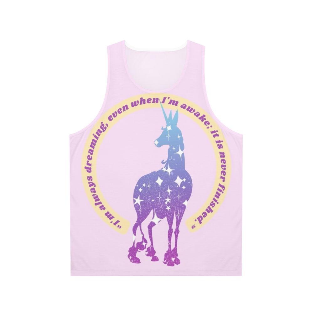 Unicorn tank top featuring "The Last Unicorn" design