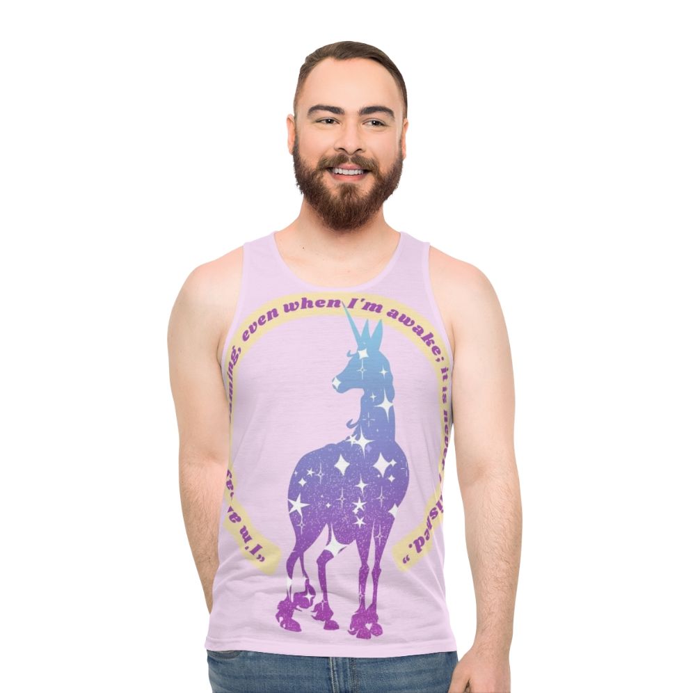 Unicorn tank top featuring "The Last Unicorn" design