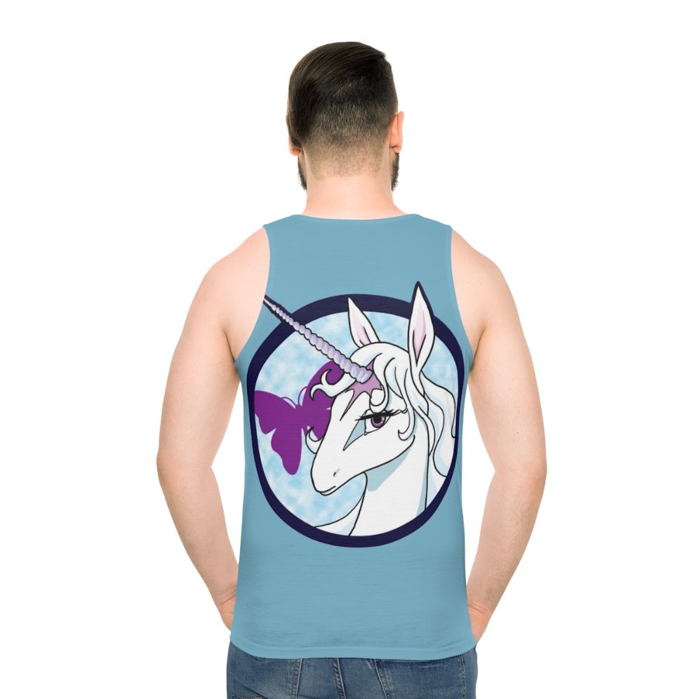 The Last Unicorn Unisex Fantasy Tank Top featuring Amalthea the Unicorn