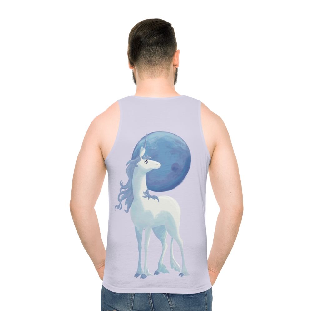 The Last Unicorn Unisex Tank Top featuring a mythical unicorn