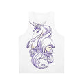 Unisex unicorn tank top with "The Last Unicorn" design