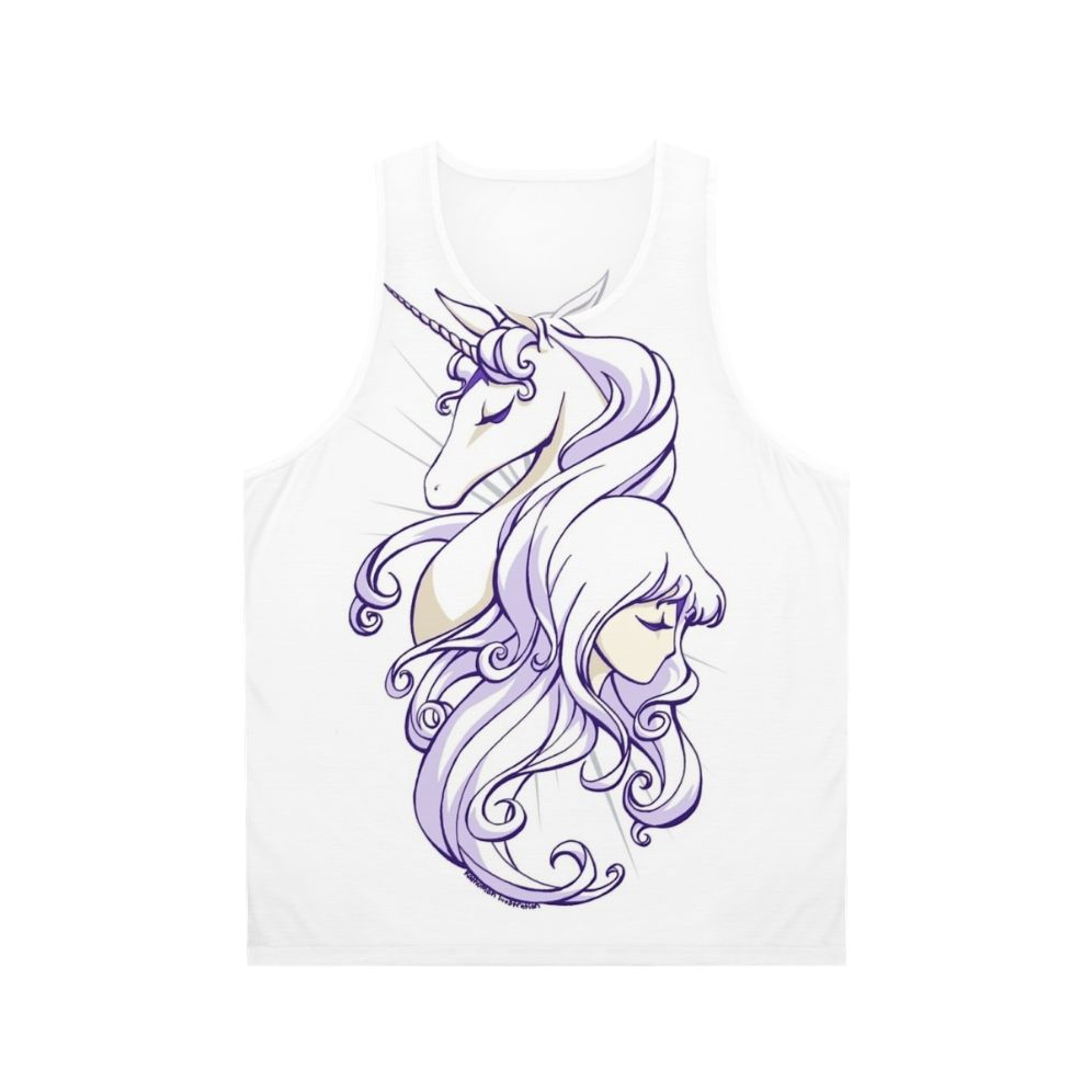 Unisex unicorn tank top with "The Last Unicorn" design