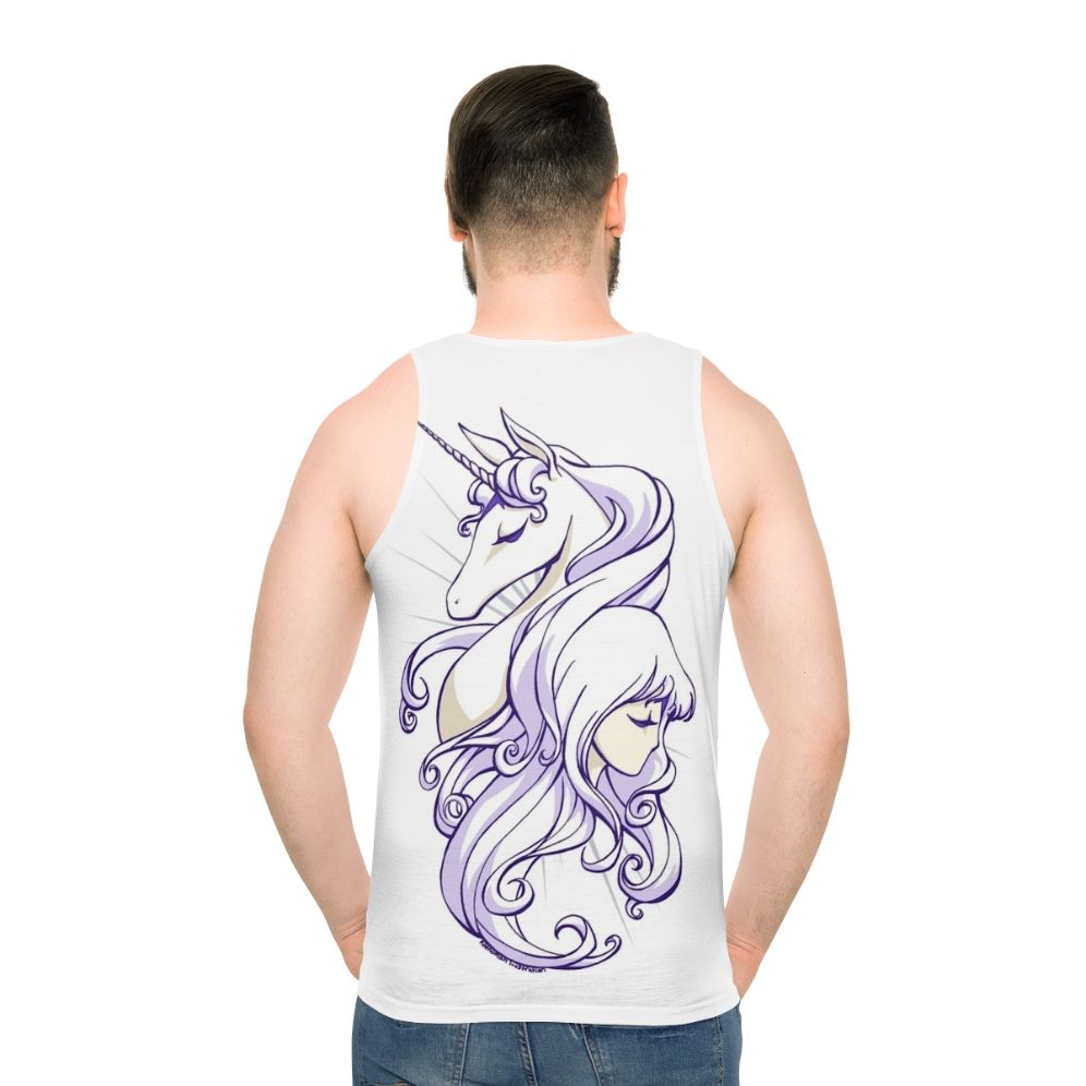Unisex unicorn tank top with "The Last Unicorn" design