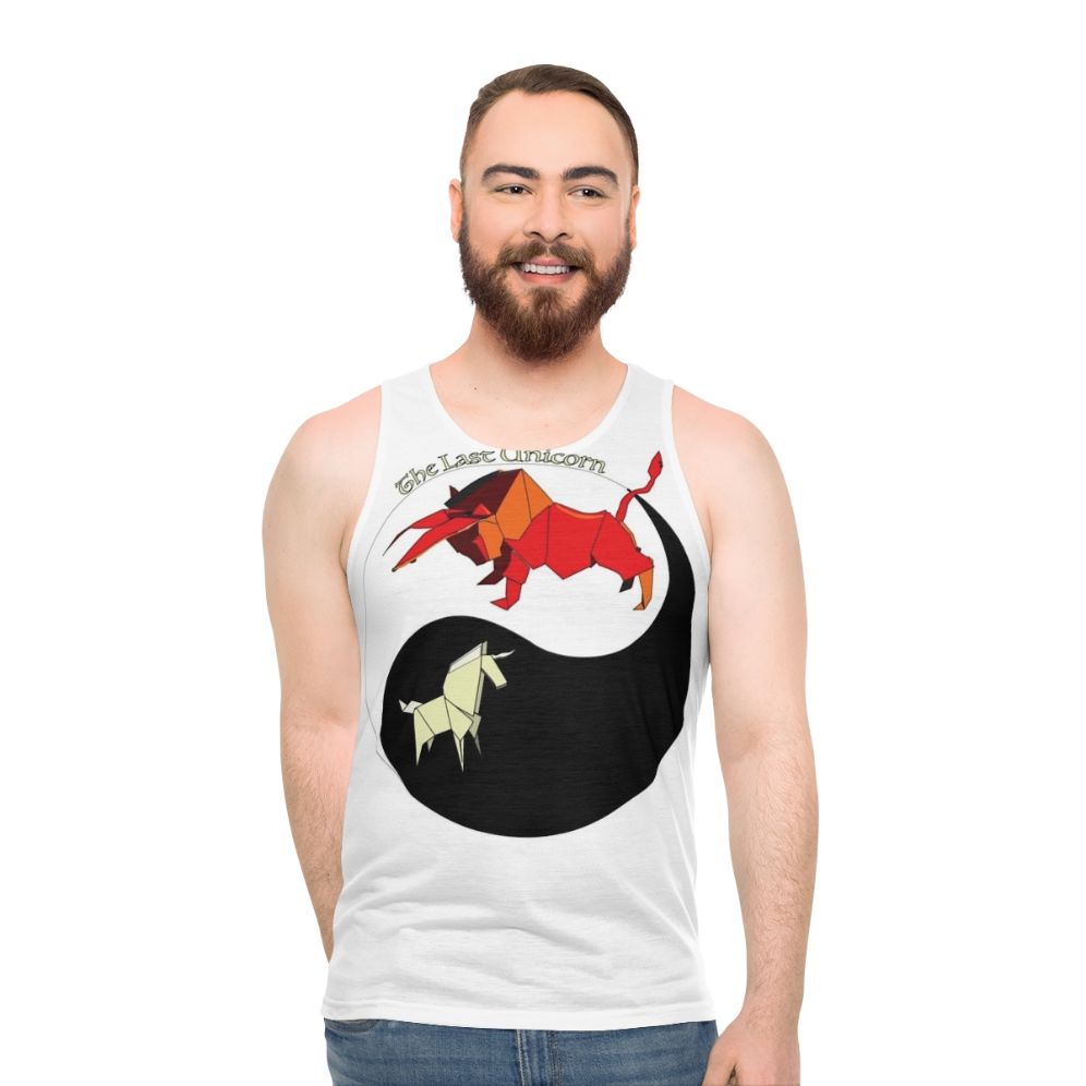 The Last Unicorn Yin Yang Origami Tank Top
