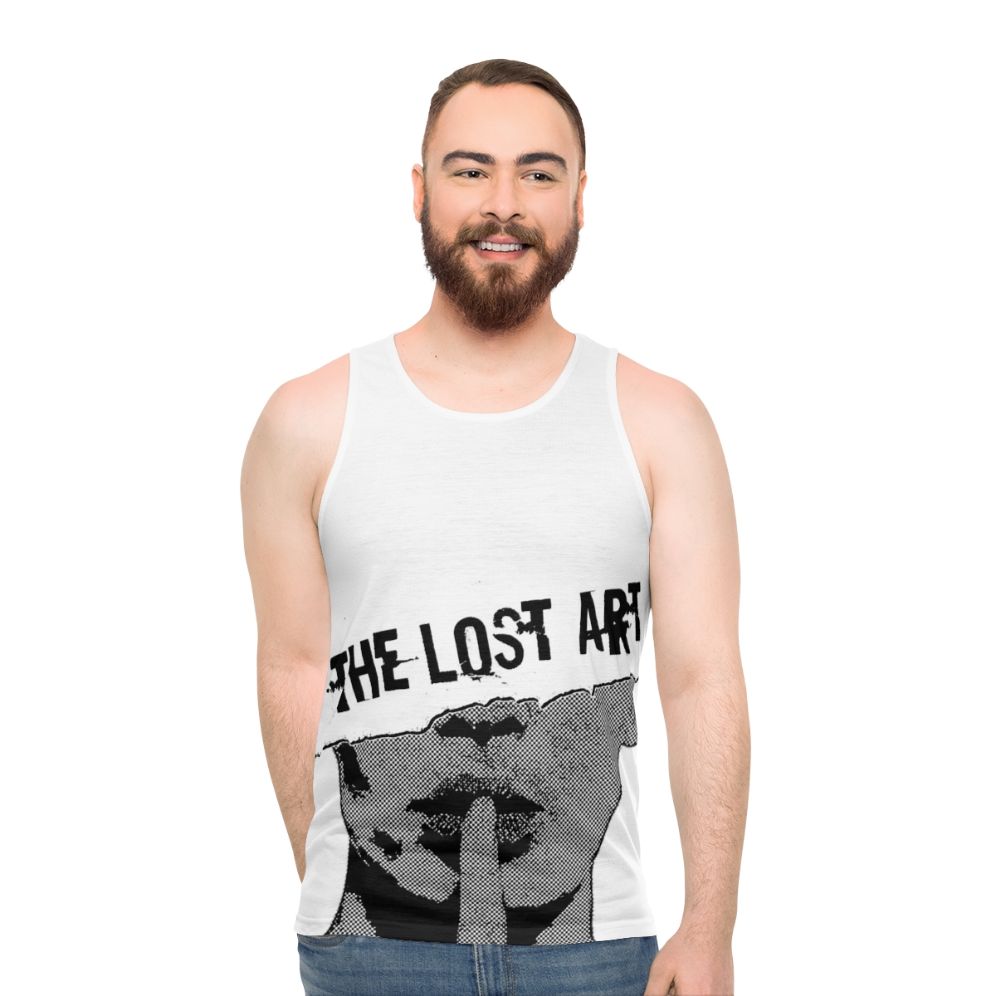 Unisex tank top featuring the 'The Lost Art Of Keeping A Secret' design from Queens of the Stone Age