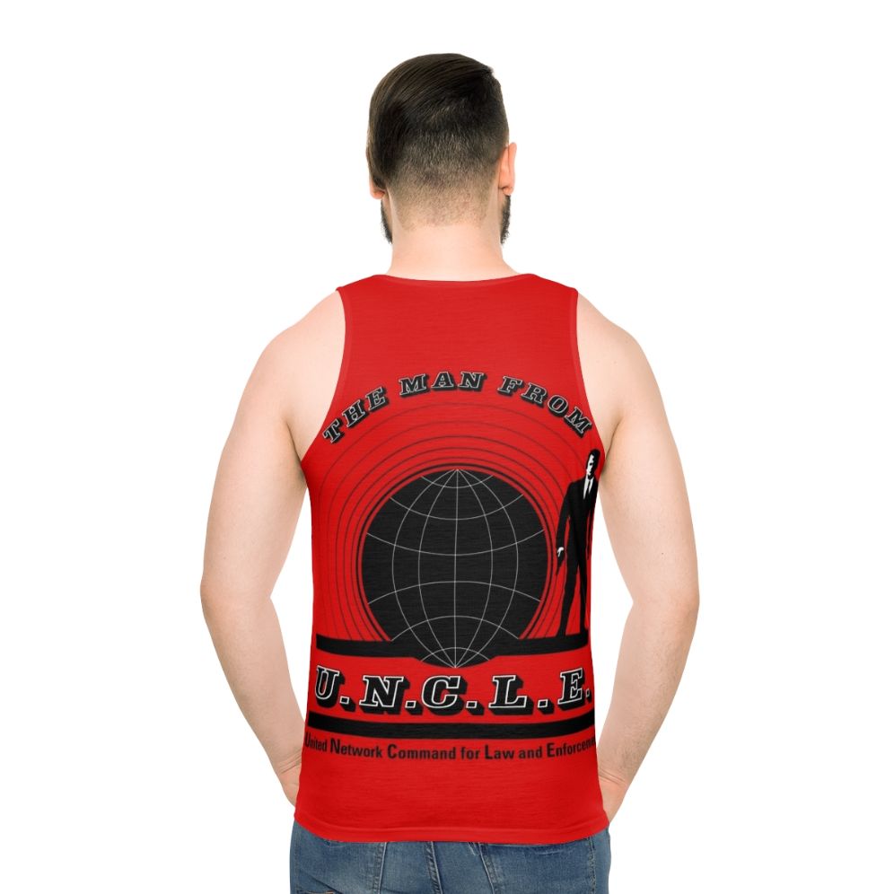 Unisex vintage-style tank top featuring "The Man from Uncle" logo