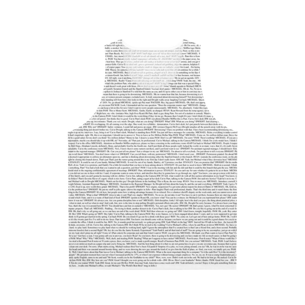 The Office Pilot Episode Script Unisex Tank Top
