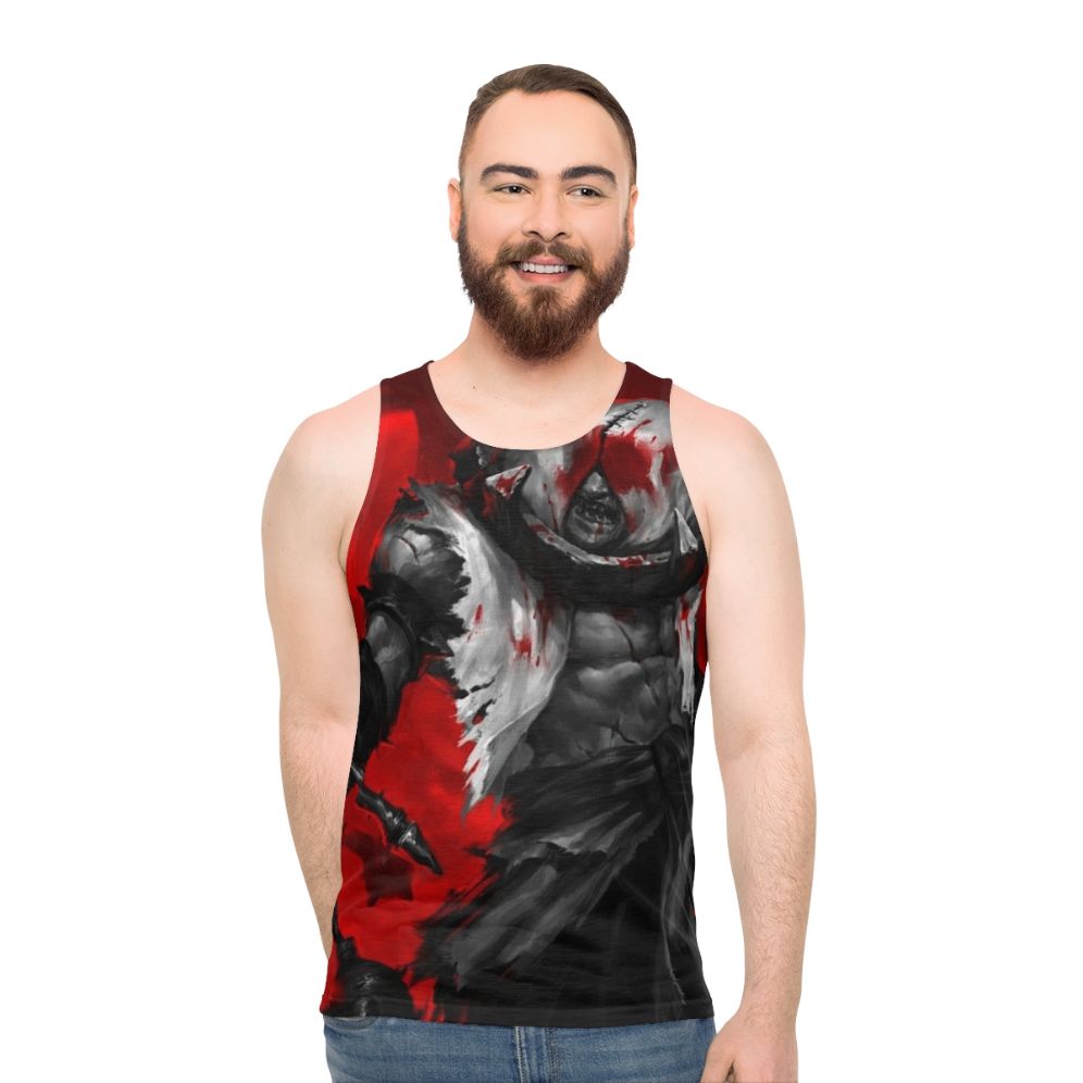 The Repentant Unisex Tank Top, a dark fantasy inspired design