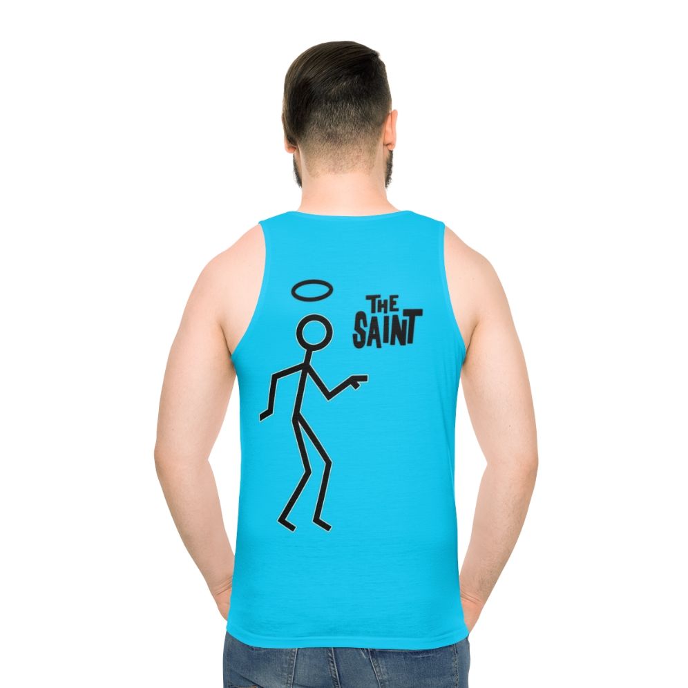 Retro unisex tank top inspired by The Saint TV series