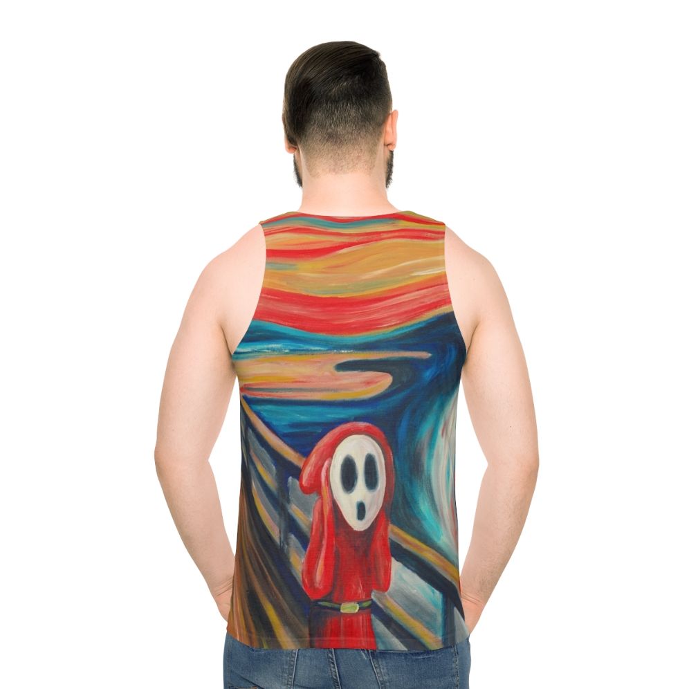 Unisex tank top featuring "The Scream" artwork by Edvard Munch