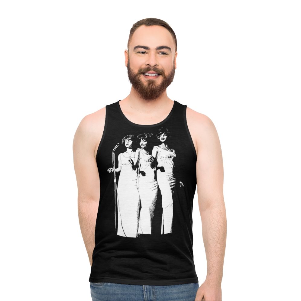 The Supremes Unisex Tank Top with Black and White Design