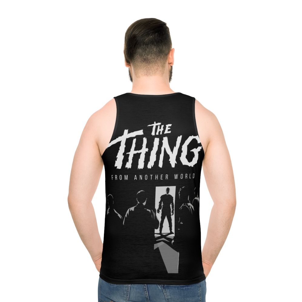 Unisex tank top featuring classic sci-fi horror film 'The Thing from Another World'
