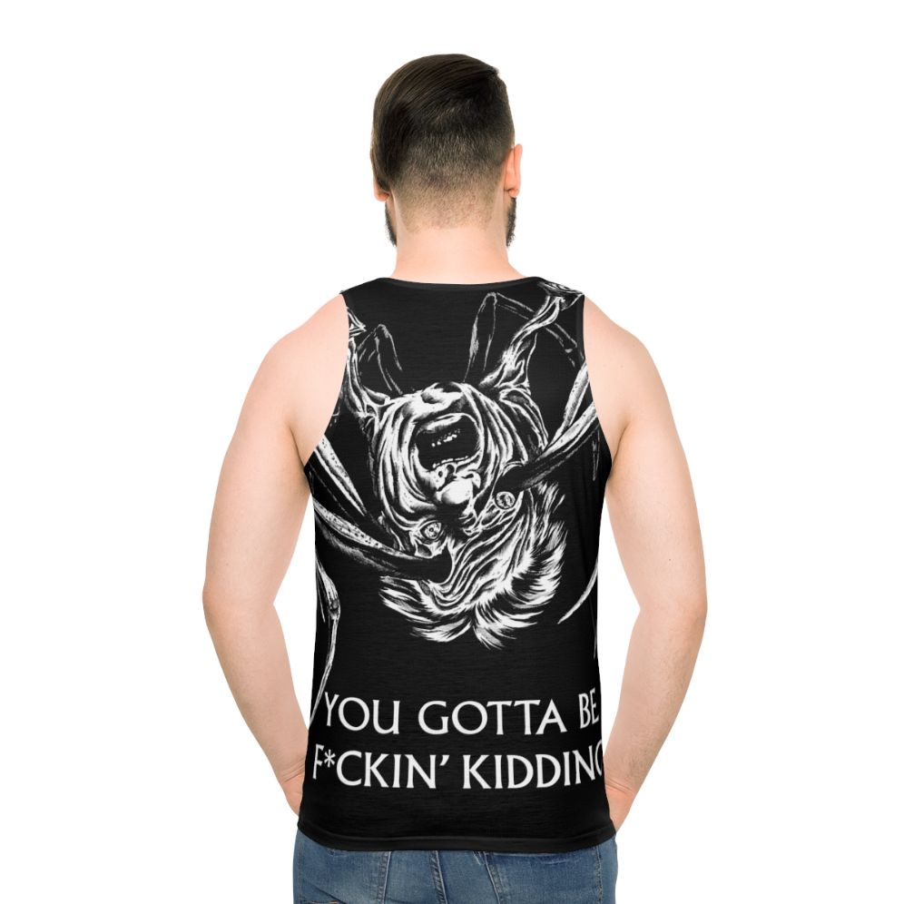 Unisex tank top featuring 'The Thing' movie design