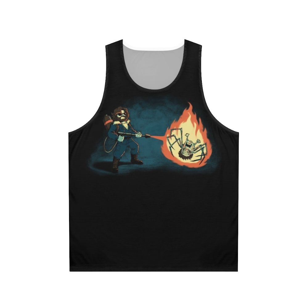 Unisex tank top with "The Thing" horror movie design