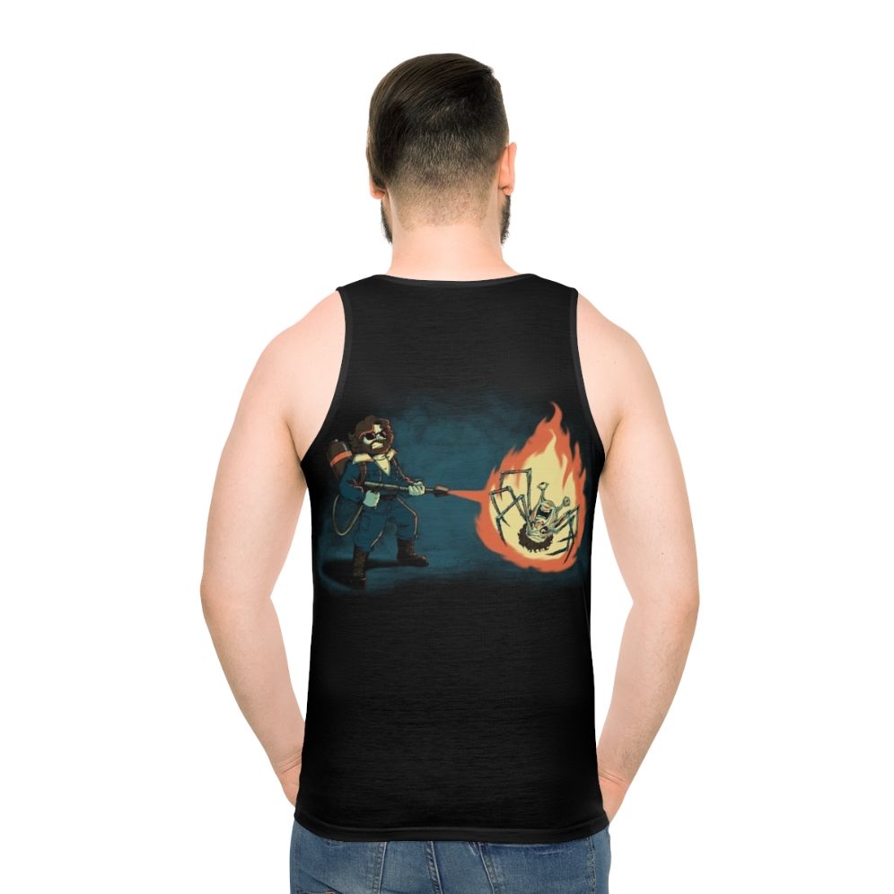 Unisex tank top with "The Thing" horror movie design