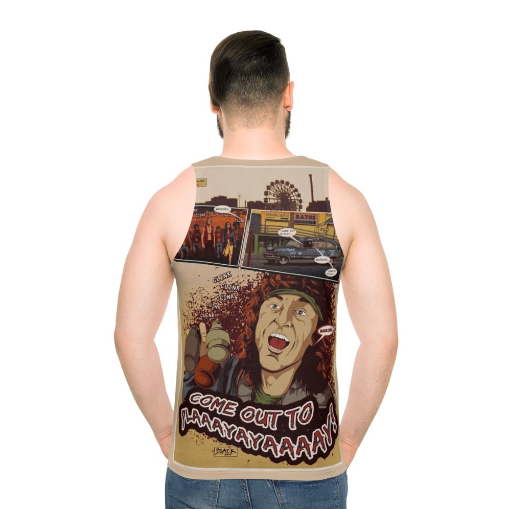 Unisex tank top with "The Warriors" movie quote "Come Out to Play"