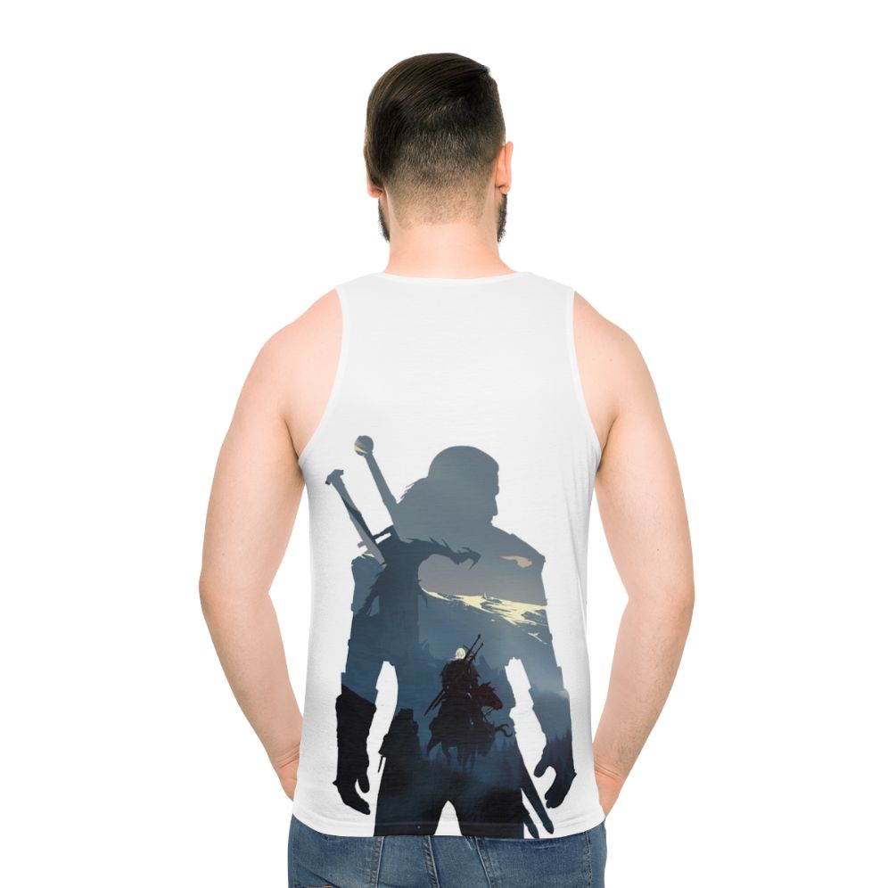 Unisex fantasy tank top with "The Wild Hunt" design