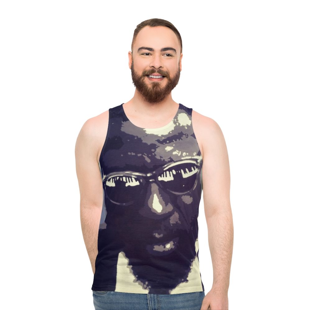 Thelonious Monk Unisex Tank Top with Piano Keys Design