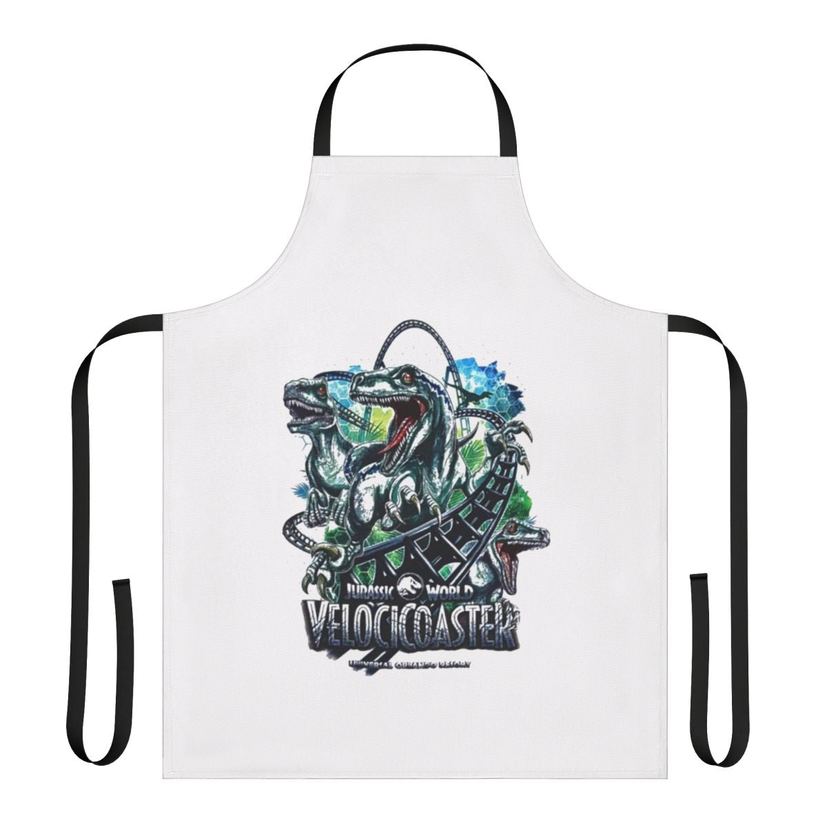 Velocicoaster-inspired apron with Universal Orlando Resort branding