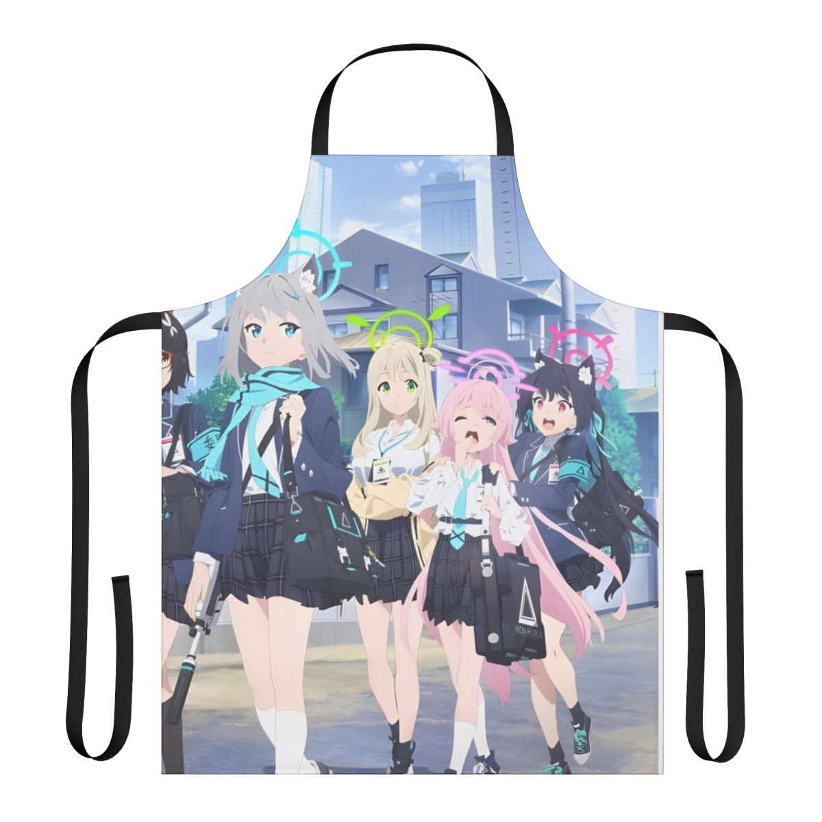 Apron featuring characters from the anime Blue Archive the Animation