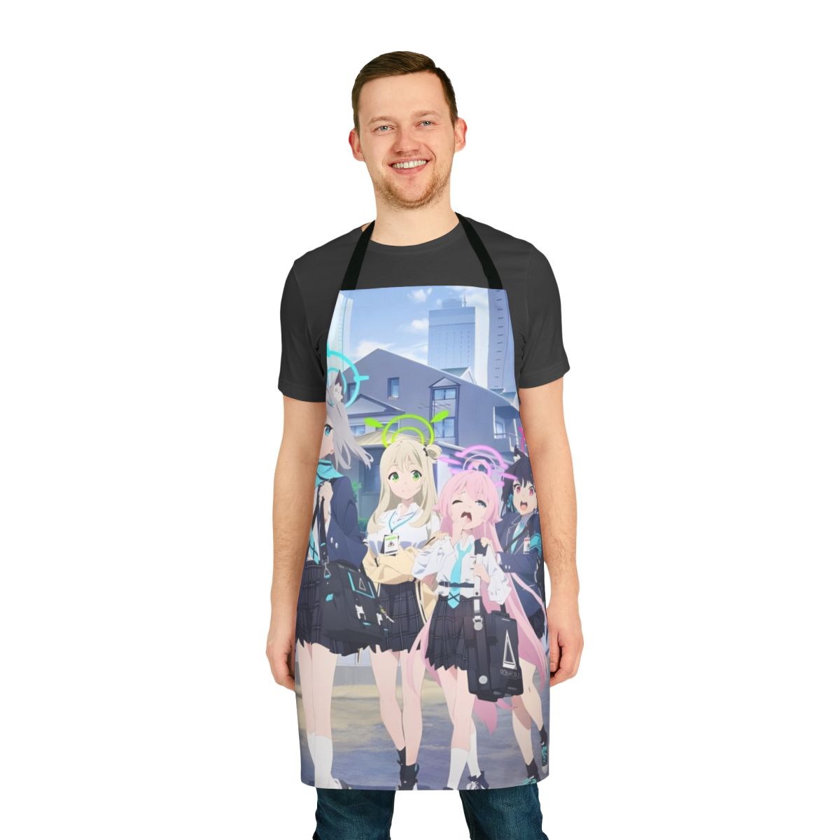 Apron featuring characters from the anime Blue Archive the Animation