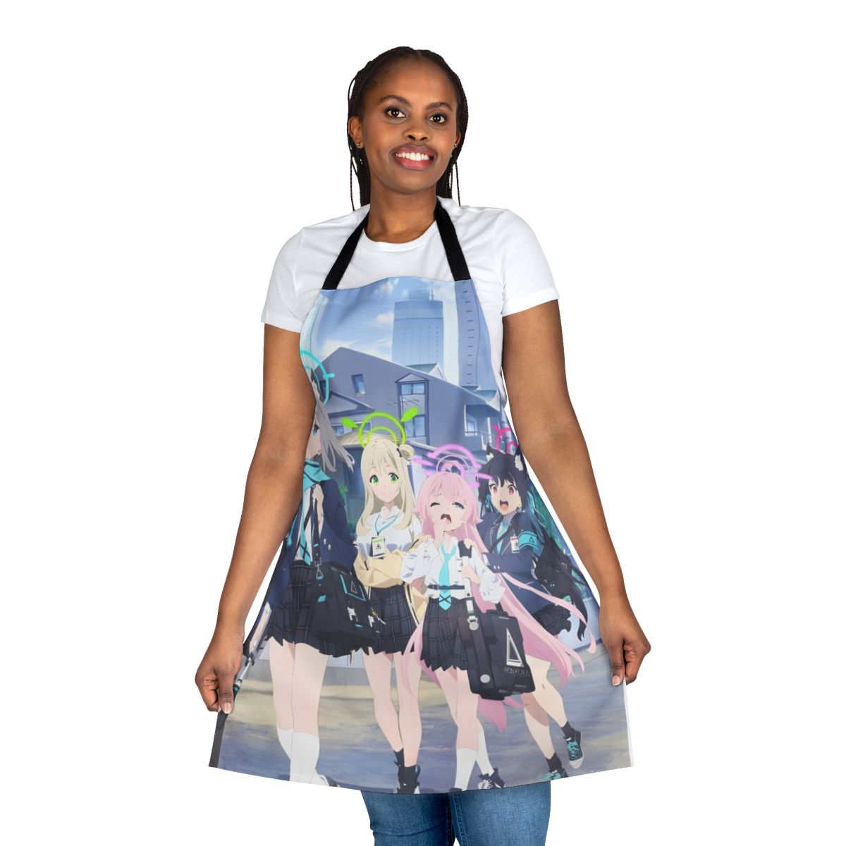 Apron featuring characters from the anime Blue Archive the Animation