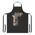 Apron with a dumpster diving and toxic waste theme, perfect for firepit cinema events.