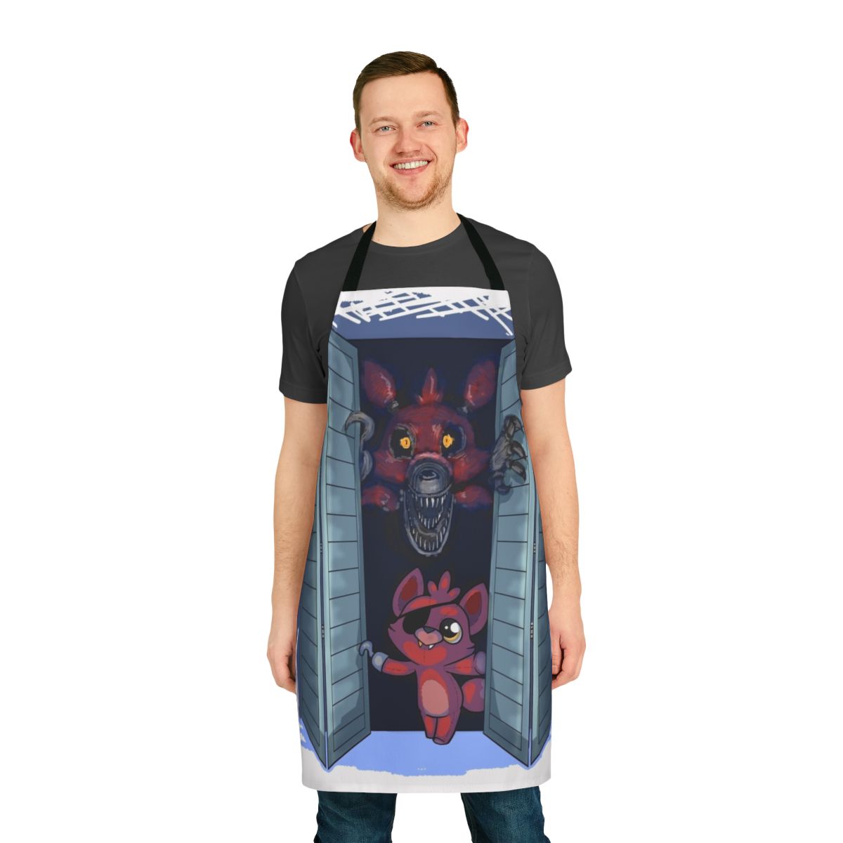 Apron featuring a Foxy the Pirate Fox character from the Five Nights at Freddy's video game series