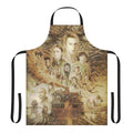Themed Stranger Things inspired apron with iconic characters and imagery from the Netflix series.