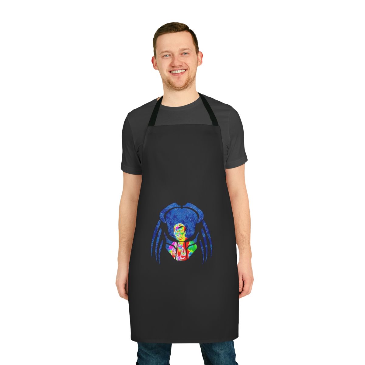 Thermovision apron with sci-fi movie graphics