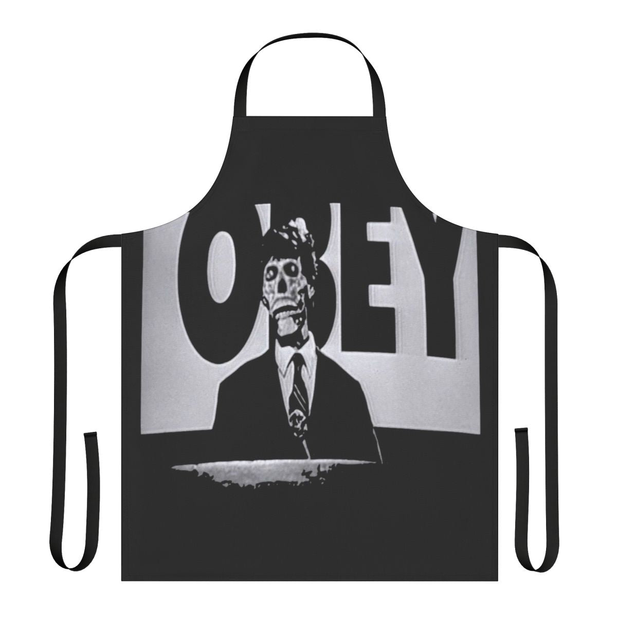 They Live inspired apron featuring the iconic "Obey" design