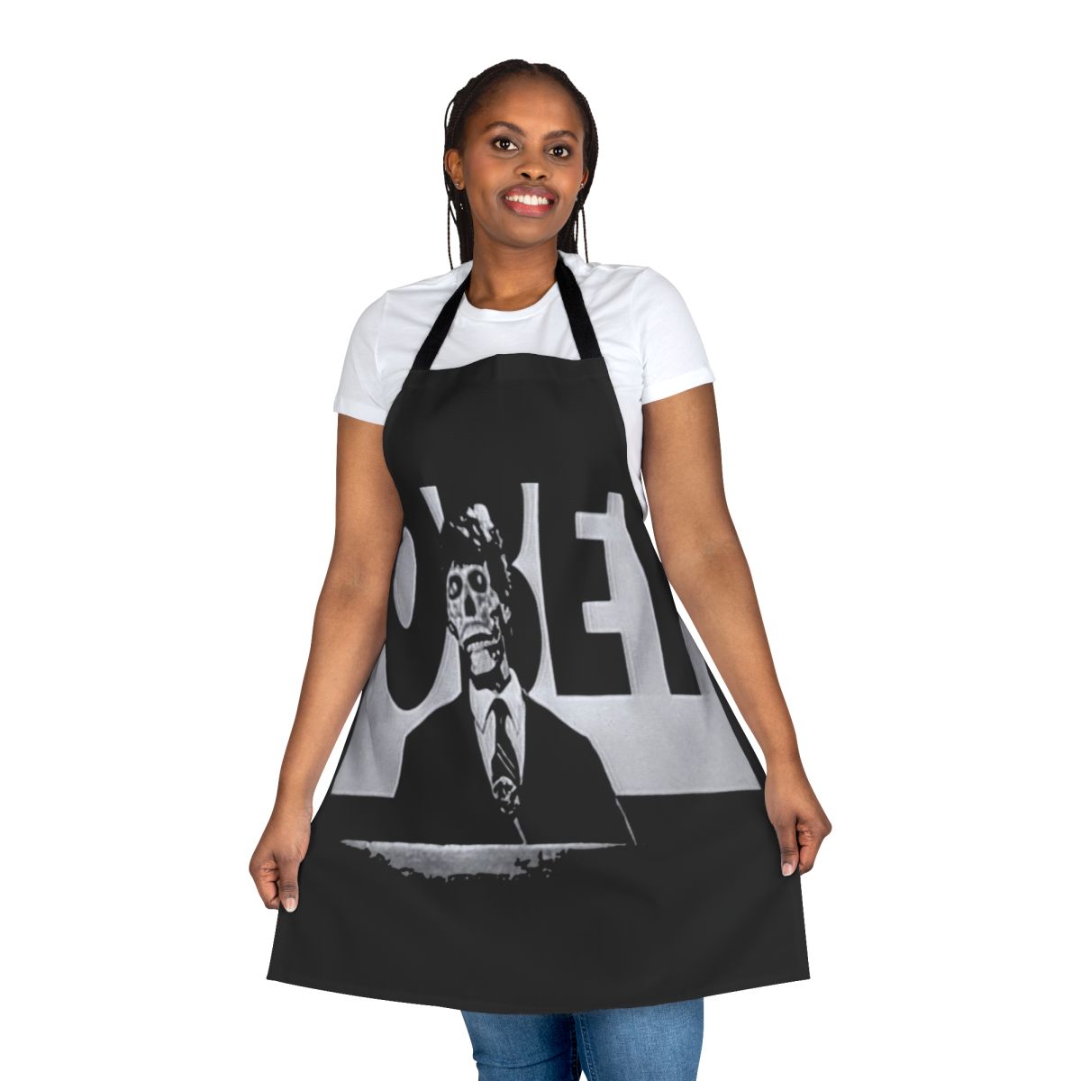 They Live inspired apron featuring the iconic "Obey" design