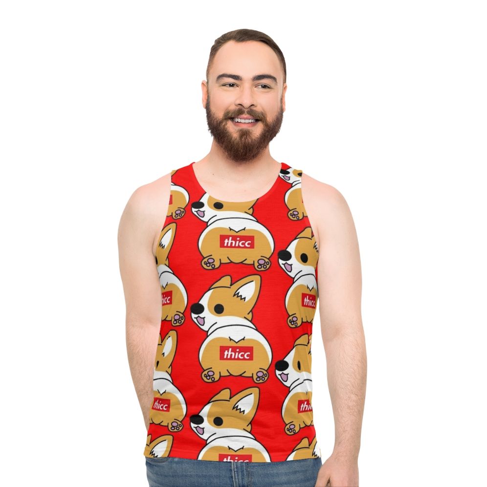 Thicc Corgi Butt Unisex Tank Top