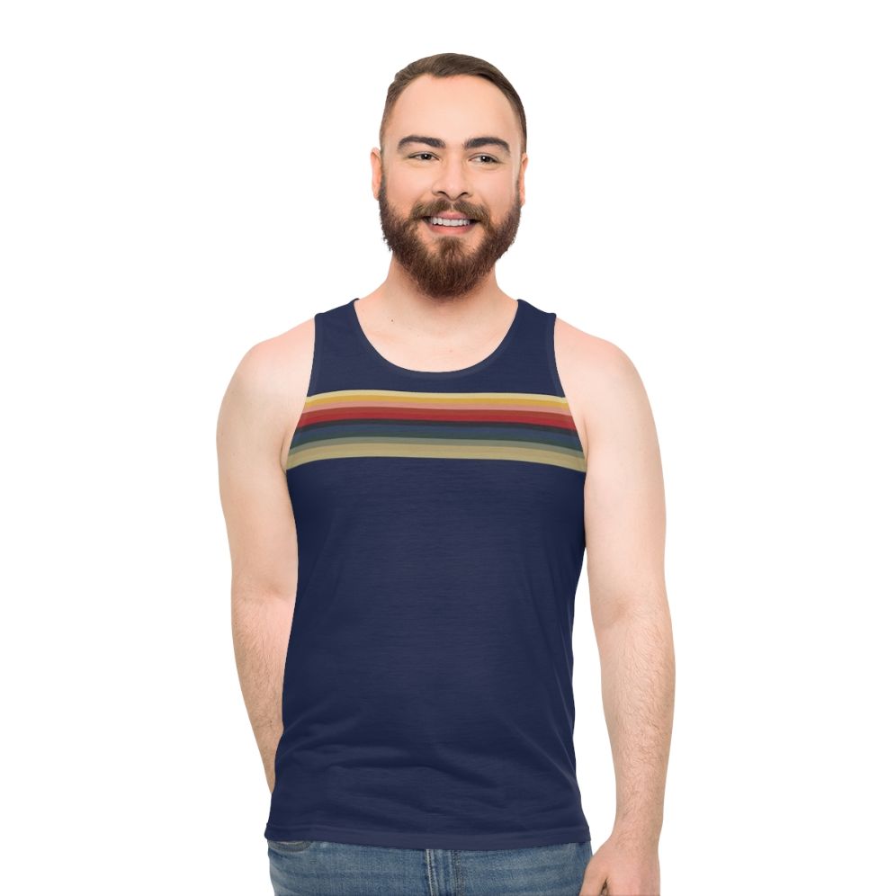 Thirteenth Doctor Unisex Tank Top with Rainbow Pattern